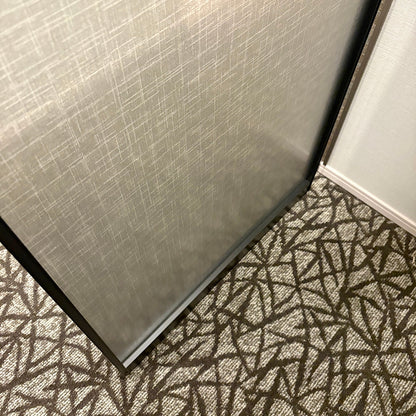 【KNK06】ガラス吊戸 3枚 可動間仕切り 引戸 上吊 枠なし