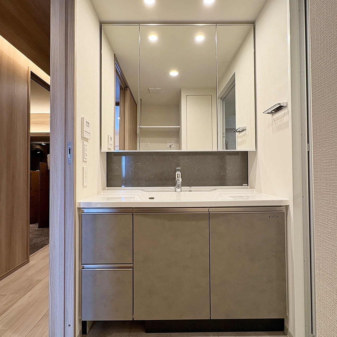 【CKN23】タカラスタンダード 洗面化粧台 ミラーキャビネット カウンター一体型ボウル W1200