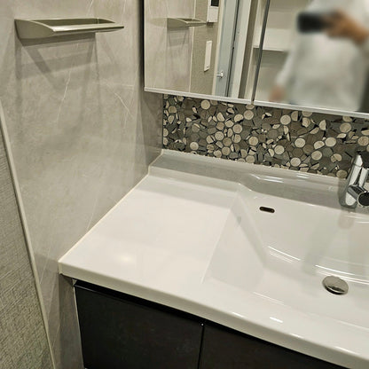 【SKG30】タカラスタンダード製 ミラーキャビネット付き洗面化粧台/三面鏡/W1200/モデルルーム展示設置品