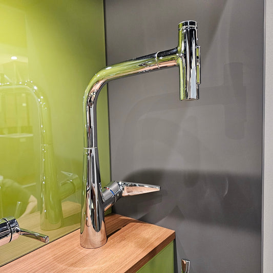 【TCC18】Hansgrohe ハンスグローエ シングルレバーキッチン混合水栓 タリスセレクトM51 セレクト 引出式 ハイスパウト 300（シャワー切替） 72823004