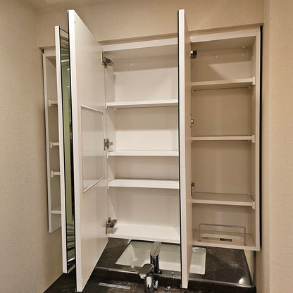 【RTK02】タカラスタンダード ミラーキャビネット付き洗面化粧台 三面鏡 W1000