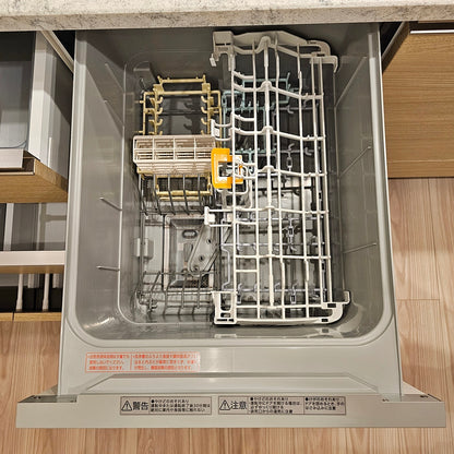 【RTK01】システムキッチン 右シンク/食洗機/レンジフード/ガスコンロ/水栓/浄水器/吊戸棚/W2400/モデルルーム展示設置品